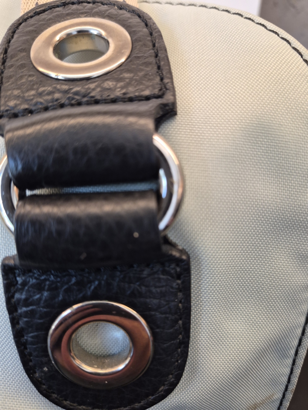 Galliano LOGO Vintage Bowling Bag.  Tan & Black Twist Lock Leather Bag, - Picture 7 of 16